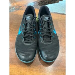 NIKE Metcon 4 Men's Size 12 Black/Blue Volt Training CrossFit Shoes AR5135-991